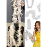 Munico Cosplay Cadılar Bayramı Otriş Elbise Aksesuarı Dekor Şık 180 cm Sahne Fantezi Tüylü Otriş Boa Parti