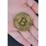 Munico Düğünde Takı Şakası Sanal Paranın Madeni Hali Anı Hediyelik Metal Bozuk Para Bitcoin Çelik Dijital