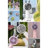 Munico El Ortam Soğutucu USB Fanlı Elcikli El Tipi Fan Ayı Kulakları Mini Fan Telefon Tutucu Küçük
