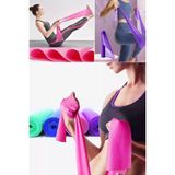 Munico Elastik Yoga Pilates Streç Direnç 120 cm Uzun Egzersiz Fitness Bant Kemeri Yoga Pilates Spor Destek
