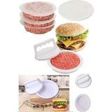 Munico Hamburger Eti Yapımı Aparatı Plastik Dereceli Baskı Kabı Et Izgara Burger Üretme Yapışmaz Kalıp Prof