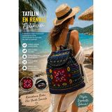 Munico Kilim Motifli Sırt Çantası Modern Yorum Dayanıklı Kumaş Seyahat ve Okul Için Uygun Otantik Kilim