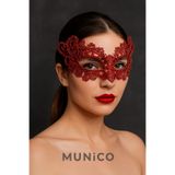 Munico Kırmızı Dantel Masquerade Maske Kelebek Efekt Lastikli | Maskeli Balo ve Kostüm Partileri İçin