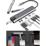 Munico Macbook - Ipad Uyumlu Çoklayıcı Kart USB Hub 3.0 Tip C USB Hub 8'i 1 Arada USB Hub Usb-C Hub Hdmı4k