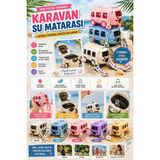 Munico Otobüs Görünümlü Pipetli Çocuk Matara 500 ml Kapasiteli, Bpa’sız Sağlıklı Malzeme ve Renkli Tasarım