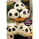 Munico Pamuk Panda Görünümlü Yastık Tatlı Hediyelik Kızların Bayıldığı Sevimli Panda Yastık Sevimli Bebek
