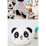 Munico Panda Bebek Peluş Tüylü Karikatür Oyuncak Panda Yastık Doldurulmuş Yumuşak Sarı ile Pratik Kullanım