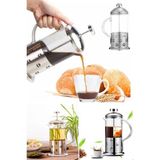 Munico Paslanmaz Çelik French Press Pistonlu Kahve Değirmeni Demlik Cafe Restoran Ev Piknik Isıya Dayanıklı