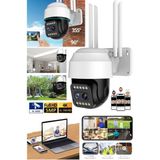 Munico Profesyonel Su Geçirmez Iç ve Dış Mekan Için Güvenlik Kamerası Hareket Algılamalı Çift Lens Full Hd