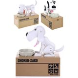 Munico Robotik Köpek Kumbarası Eğlenceli Pilli Parayı Yiyen Köpek Kumbara Eğlenceli Kumbara Beyaz Dalmaçyal