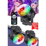Munico Ses Aktif Dönen Disko Topu/Parti Işıkları Led Disko Işık RGB LED Sahne Işıkları Noel Düğün için
