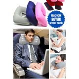 Munico Sık Seyahat Yapanlar İçin U Şeklinde Visco Şişirilebilir Yastık Seyahat Şişme Yastık Boyun Tipi