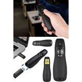 Munico Sunum Işaretçisi Ppt Clicker 100 Metre Kırmızı Lazer USB Alıcılı 2.4ghz Kablosuz Powerpoint Sunucu