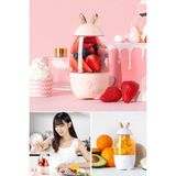 Munico Tavşan Güzel Şarj Edilebilir Taşınabilir Meyve Ev USB Bardak Meyve Sıkacağı Blender Mikser Bardak