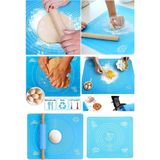 Munico Yapışmaz 30X40 cm Silikon Ped Pişirme Tabakası Hamur Paspası Ölçekli Pasta Paspası Hamur Matı Şekil