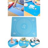 Munico Yapışmaz 40X50 cm Silikon Ped Pişirme Tabakası Hamur Paspası Ölçekli Pasta Paspası Hamur Matı Şekil