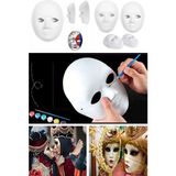 Munico Yüz El Boyaması Cosplay Sahne Beyaz Maskeli Balo Dans Partisi Için Cadılar Bayramı Maskesi Tam
