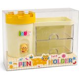 Munis Kawaii Kale Tasarımlı Masaüstü Organizer Kalemlik | Çekmeceli | Pastel Desk Organizer
