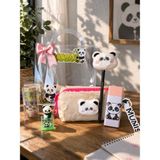 Munis Sevimli Hayvan Temalı Kırtasiye Seti / Peluş Kalem Kutusu, Hbkalem, Silgi, Washi Bantlar, Kalemtıraş - Sütlü Kahve