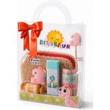 Munis Sevimli Hayvan Temalı Kırtasiye Seti / Peluş Kalem Kutusu, Hbkalem, Silgi, Washi Bantlar, Kalemtıraş - Sütlü Kahverengi - Pembe