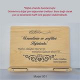 Münzevi İsme Özel Masaüstü Rahle/kitap Okuma STANDI-MODEL001 - Ahşap