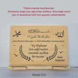 Münzevi İsme Özel Masaüstü Rahle/kitap Okuma STANDI-MODEL010 - Ahşap