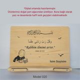 Münzevi İsme Özel Masaüstü Rahle/kitap Okuma STANDI-MODEL020 - Ahşap