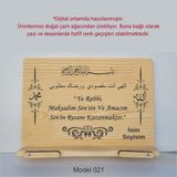 Münzevi İsme Özel Masaüstü Rahle/kitap Okuma STANDI-MODEL021 - Ahşap