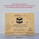 Münzevi İsme Özel Masaüstü Rahle/kitap Okuma STANDI-MODEL027 - Ahşap