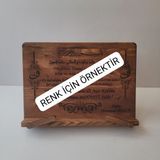 Münzevi Tasarım Münzevi Isme Özel Masaüstü Ahşap Rahle/tablet/kitap Okuma Standı MODEL001(CEVIZ Renk)