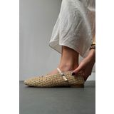 Mupa Shoes Kadın Hasır Babet Bej