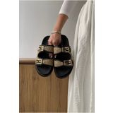 Mupa Shoes Kadın Hasır Terlik SİYAH