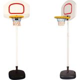 Mupark Çift Basket Potası Seti - Ayarlanabilir Yükseklik - Çocuk - Anaokulu - Kreş - Basketbol Potası 2'li - Beyaz