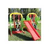 MUPARK Çift Salıncaklı Kaydıraklı Çocuk Oyun Parkı 2 Salıncak + 1 Kaydırak Anaokulu, Kreş Oyun Seti