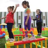 Mupark Çocuk Aktivite - Denge ve Beceri Oyuncağı - Anaokulu - Çocuk Oyun Parkı - Kare Aktivite - Renkli