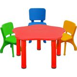 Mupark Çocuk Masa ve Sandalye Set - Aktivite Masası - Anaokulu - Kreş - Etkinlik Masası - Renkli Sandalyeler - 3 Sandalye - 1 Masa - Kırmızı