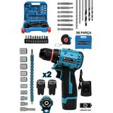 MUR-9013 16,8V Kömürsüz Motor Çelik Mandren 36 Parça Şarjlı Matkap Akülü Vidalama Seti
