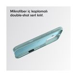Murahze Beats iPhone 16 Pro Kılıf - Magsafe, Çizilmeye Dayanıklı Koruyucu Kılıf, Ince Form, Mikrofiber Kaplama - Çakıl Grisi - Option-1 - Ahşap