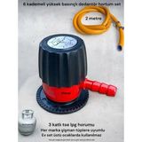 Murat 12kg şişman tüplere Yüksek Ayarlı yüksek gaz çıkışlı sanayi tipi dedantör Tüp Başlığı 2mt Hortum set
