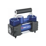 Murat İnşaat CMC Çift Piston Araç Hava Kompresörü 12V – Çakmak Girişli, Basınç Göstergeli, Taşınabilir Lastik Şişirme Pompası