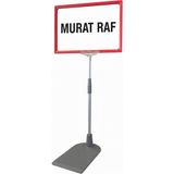 Murat Raf A4 Çerçeve Ayaklı A4 Ürün Tanıtım ve Ayaklı Model Etiket Kırmızı Çerçeve