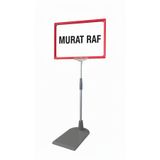 MURAT RAF A4 Çerçeve Ayaklı Ürün Tanıtım Plastik ve Ayaklı Fiyat Etiket Kırmızı