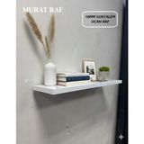 Murat Raf Beyaz Tekli Duvar Rafı 15*50 cm 18MM Suntalam Malzeme ile Dekoratif Kullanım