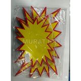 Murat Raf Sarı Yıldız Etiket 18X24 cm 50 Adet Mağaza,bakkal ve Süpermarket Boş Yıldız Etiketi