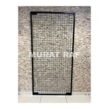 MURAT RAF Sık Telli Raf- Hasır Pano Tel Standı- 100x200 Ebatında Siyah Renk
