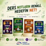 Murat Yayınları 2026-2027 Müfredat 8 Sınıf ( Türkçe-Matematik-Fen-Inkılap Tarihi ) Bağlantı Temelli Sorulu Maarif Model Öğrencim Defter Kitap Konu