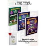 Murat Yayınları 2026 Yeni 5 Sınıf Sosyal - Fen - Matematik Öğrencim Defteri Set 3 Lü Maarif Model Konu Anlatımlı