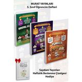 Murat Yayınları Murat Yaınıları 2026 Yeni 5 Sınıf Sosyal - Matematik - Türkçe Konu Anlatımlı Öğrencim Defter Set 3 Lü Maarif Model