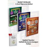 Murat Yayınları Muratyayınları 2026 Yeni 5 Sınıf Sosyal-Fen-Türkçe Öğrencim Defter Seti 3lü -Maarif Model -Konu Anlatımlı