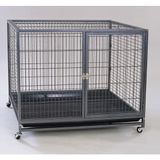 Muratech Dayang Köpek Kafesi Galveniz TEKER.110X70X90 - Siyah